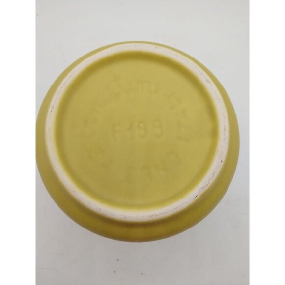 Vintage Yellow Ernestine Glazed Ceramic Planter Pot F199 Mid-Century Modern Styl - Picture 3 of 5